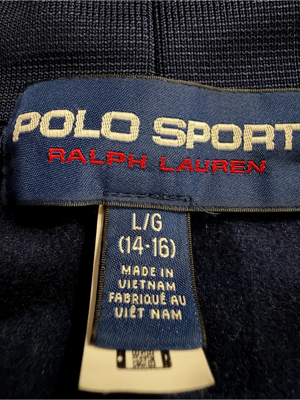 Ralph Lauren Navy Joggers with Yellow Side Panels